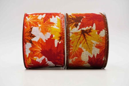 Fall Maple Leaves Wired Ribbon_KF7062 ALL